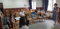 meeting of Sabauni administrative and academic staff with Apostolic Nuncio in Tserovani