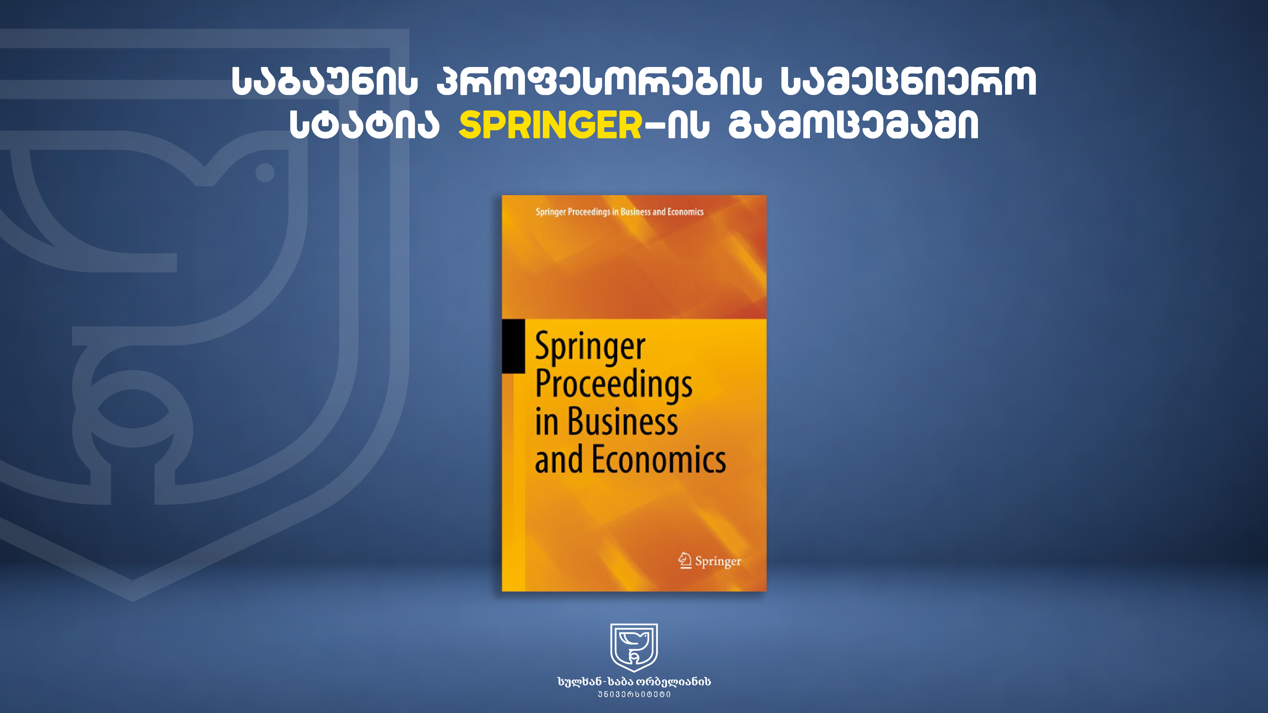 A Scientific Article by Professors of Sulkhan-Saba Orbeliani University Published in a Springer